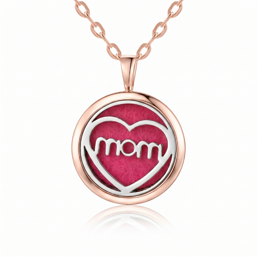 Růžový přívěsek Maminka